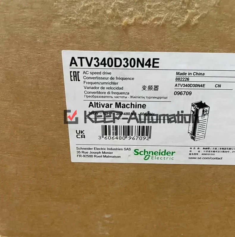 ATV340D30N4E ATV340， Heavy load 30kW/constant load 37kW NEW Fast Shipping