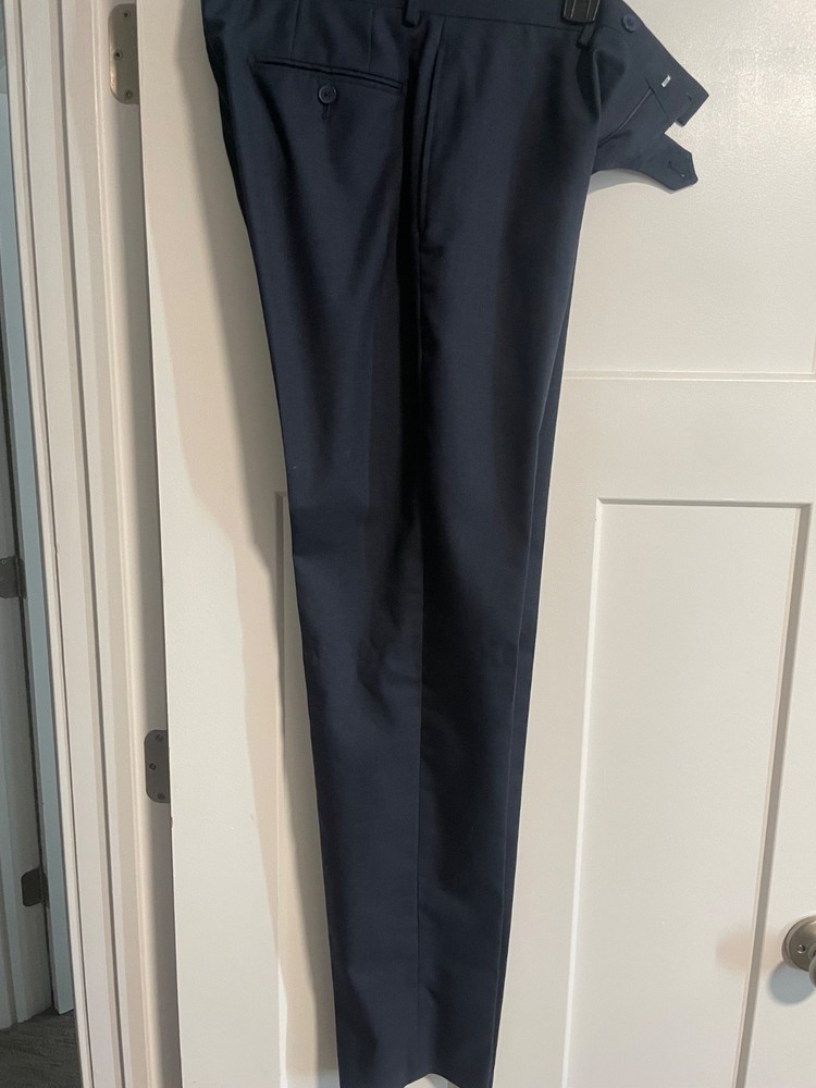 Calvin Klein Slim Fit Dress Pants 32W X 34L Navy Blue Color
