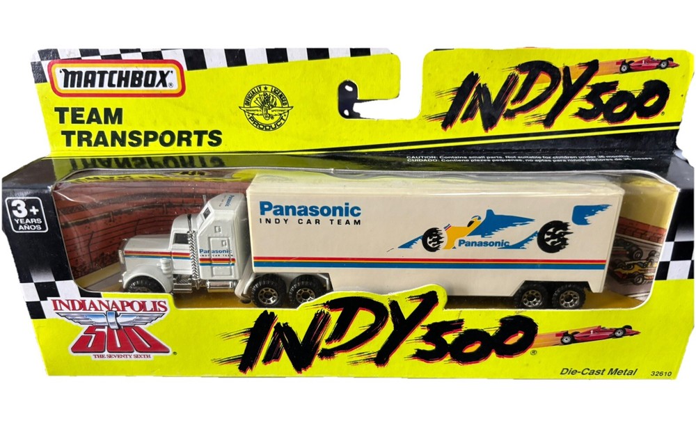 Matchbox Team Transports Convoy Indy 500 Panasonic Semi rig 1:64 Diecast NIB