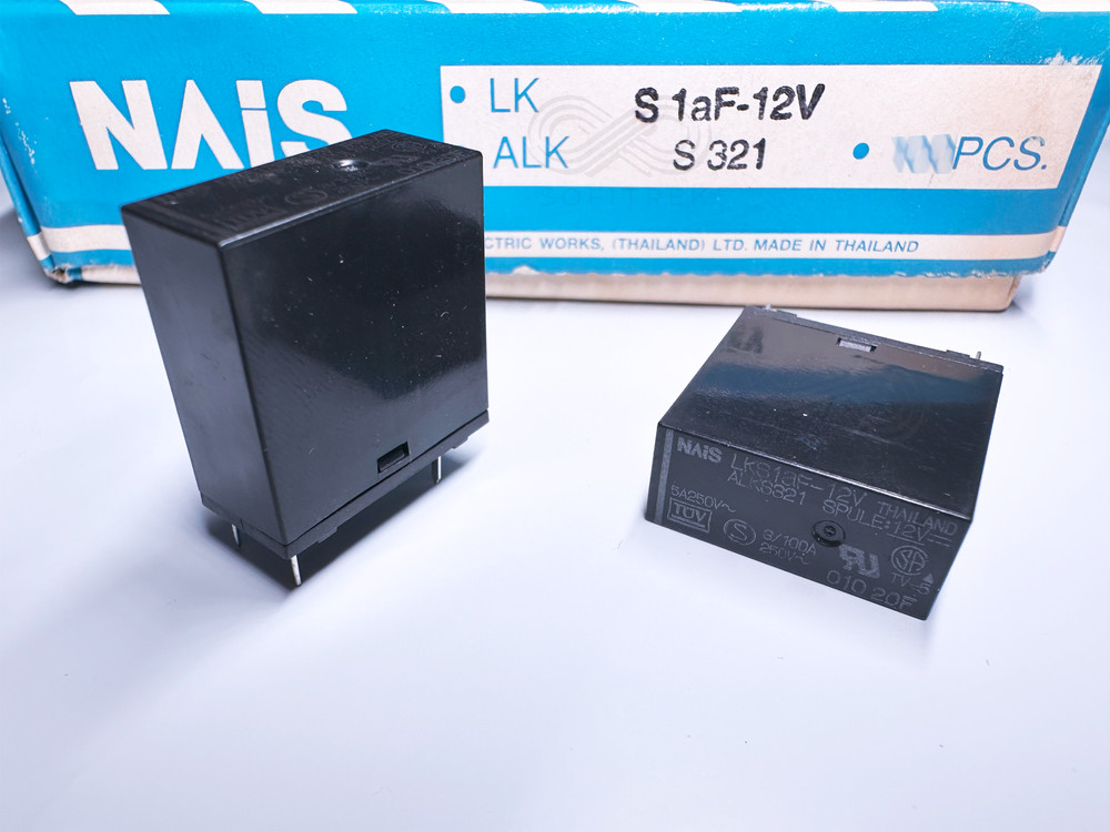 5PCS LKS1aF-12V ALKS321 NAIS PCB Power Relay 12VDC Coil SPST-NO 5A 4-Pin TV-5