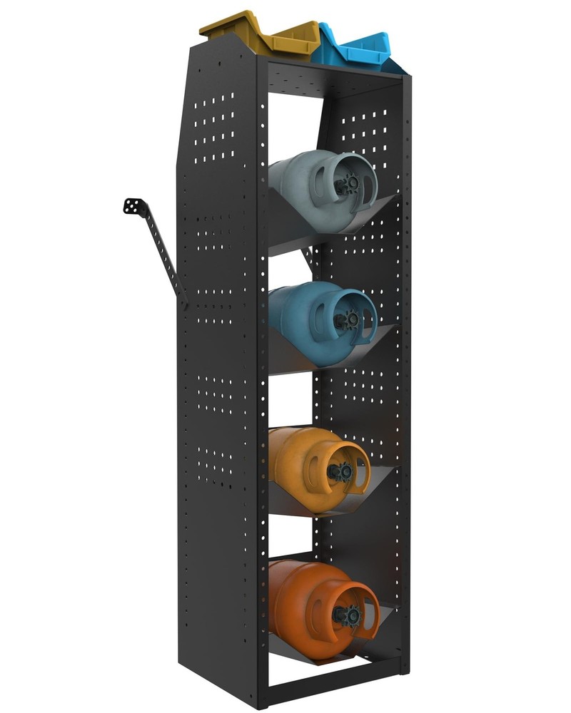 MELIPRON Van Refrigerant Tank Rack Steel Freon Tank Holder for Nitrogen Oxyge...