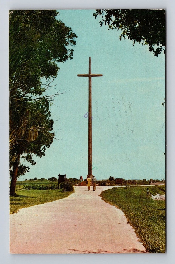 St Augustine FL-Florida, Mission Of Nombre De Dios, Vintage c1977 Postcard