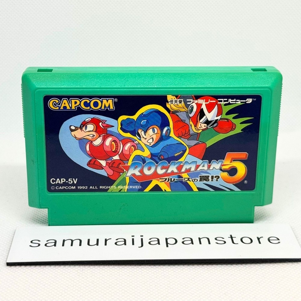 Rockman 5 Blues no Wana Nintendo Famicom 1992 Authentic JP ver Used Tested