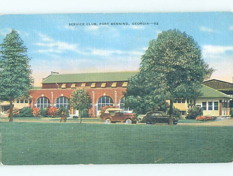 Linen MILITARY SCENE Fort Benning - Columbus Georgia GA m/09 AF8345@