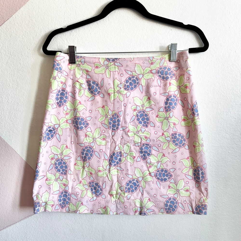 Vineyard Vines Turtle Print Skirt, Preppy Coastal Nautical Resort Wear Sz 2