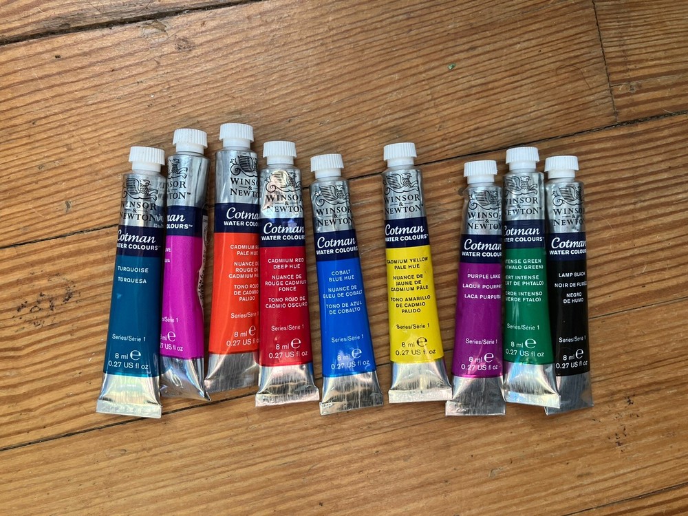 winsor newton watercolor paint Set Lot Of 9 Brand New