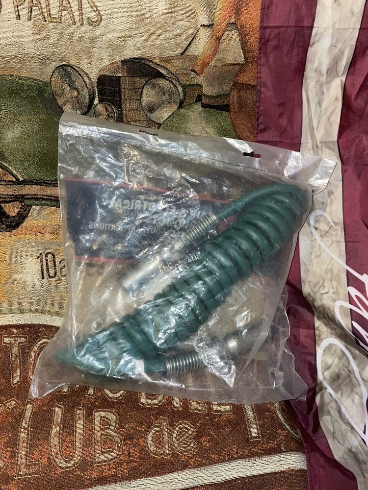 OTR Heavy Duty OTRA155CE 15’ 7-Way Green ABS Electrical Coiled Cable Trucks NEW-image