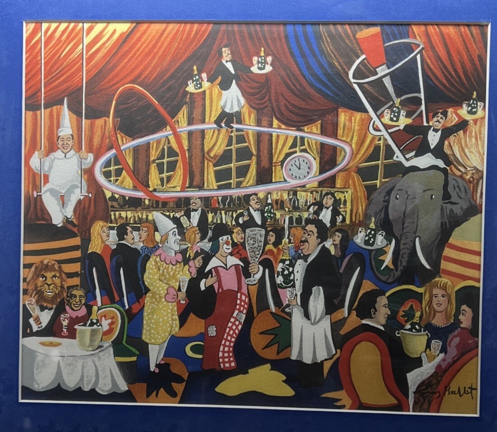 Original Guy Buffet Champagne II SIGNED RARE OPPORTUNITY  15”x13” Frame