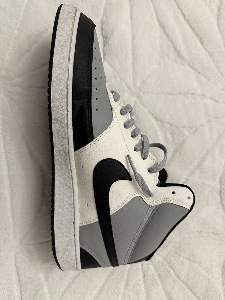 Nike Men's Court Vision Mid Next Nature Shoes - Light Smoke Grey / Sail / Black