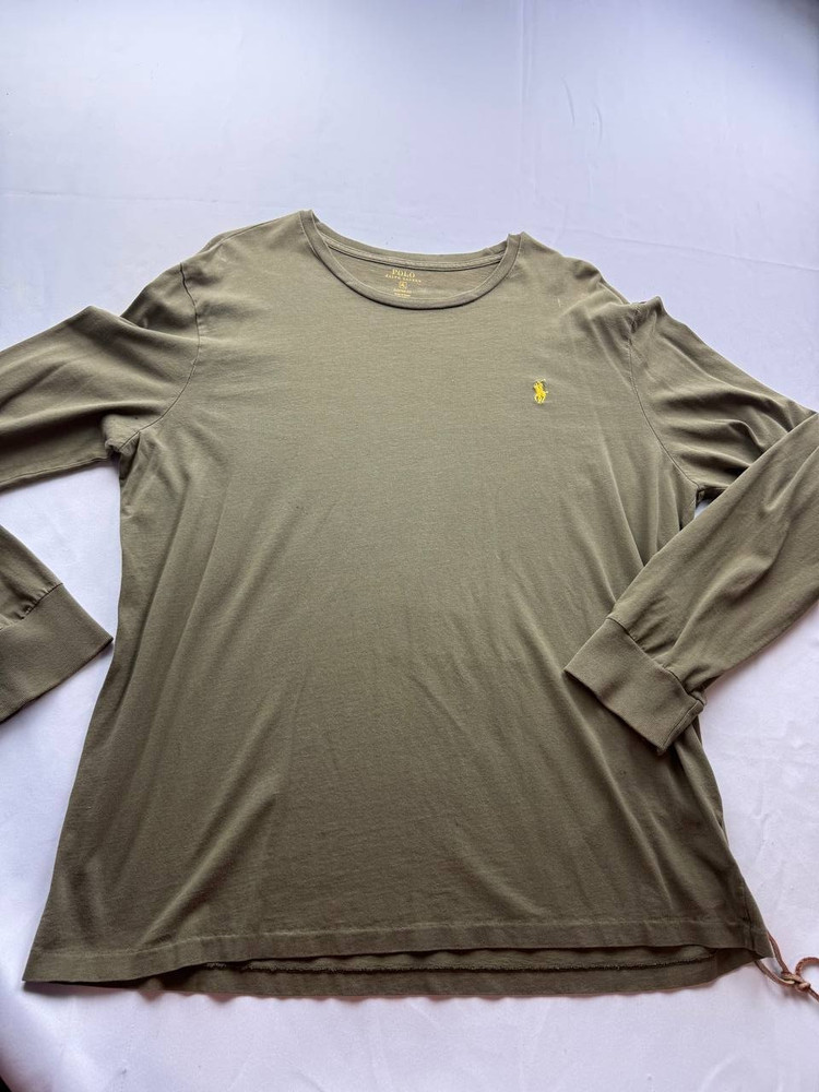 Polo Ralph Lauren T Shirt Mens Size XL Green Pony Long Sleeve Classic Fit Casual