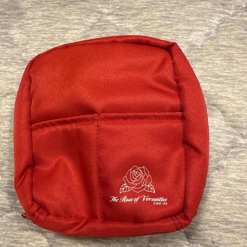 [New and unused] Rose of Versailles Square Pouch Pouch Red Tobu Department