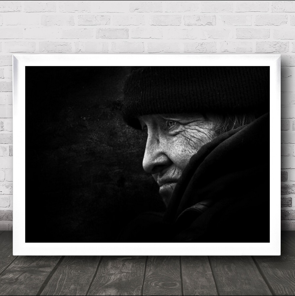 Dreams Should A 039 Ve Came True Portrait Eyes Expression B&W Wall Art Print