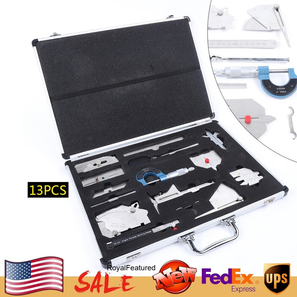 Welding Gauge Tool Measurement Gauge Inspection Ruler 13pcs/Box MG-11 System 2KG