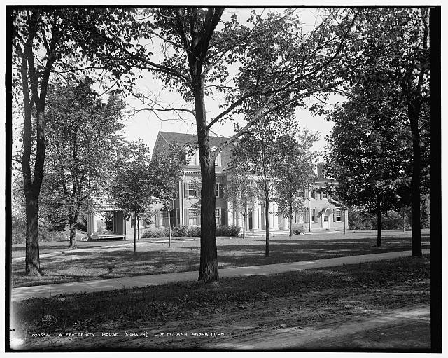 Ann Arbor Mich Sigma Phi Fraternity House University of Michigan c1908