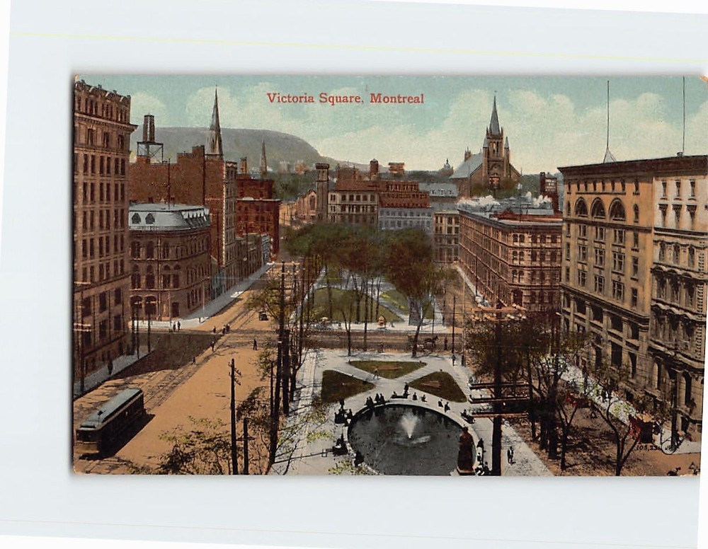 Postcard Victoria Square Montreal Canada