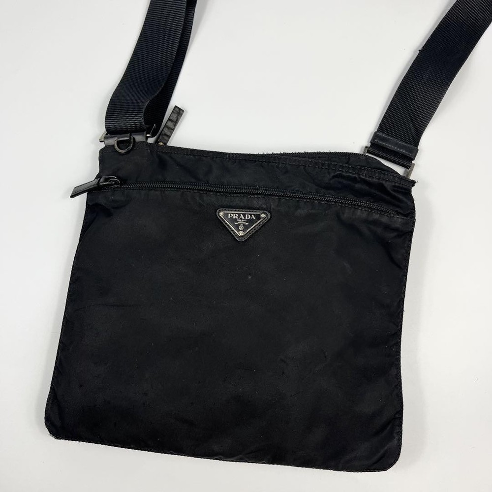 Prada Black Sacoche Shoulder Bag Crossbody for Men & Women