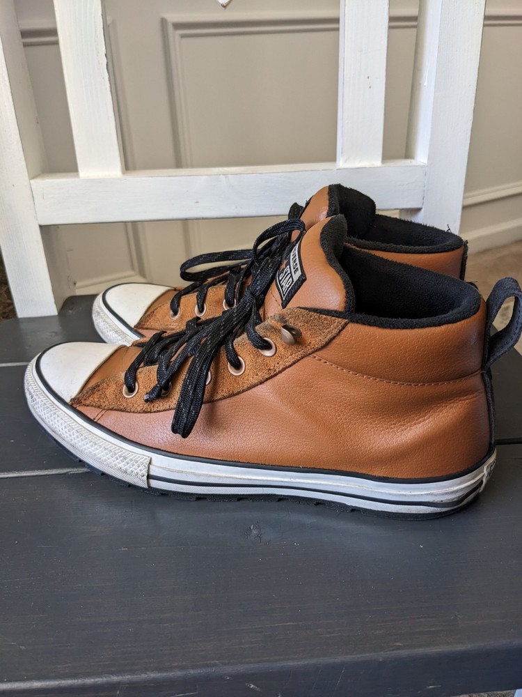 Converse Chuck Taylor All Star Womens 11 Mens 9 Mid Leather Shoes NEEDS REPAIR