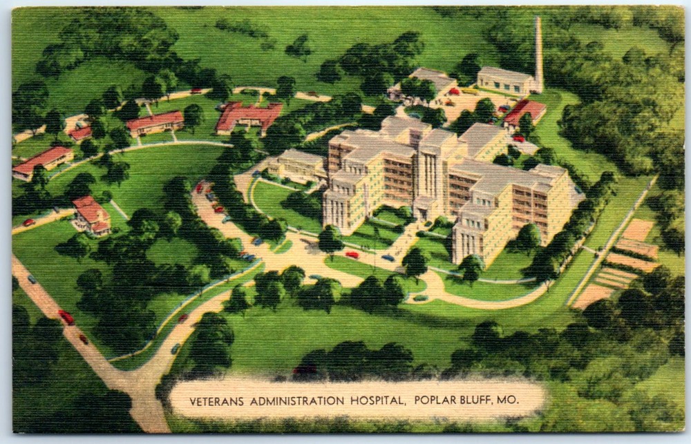 Postcard - Veterans Administration Hospital - Poplar Bluff, Missouri