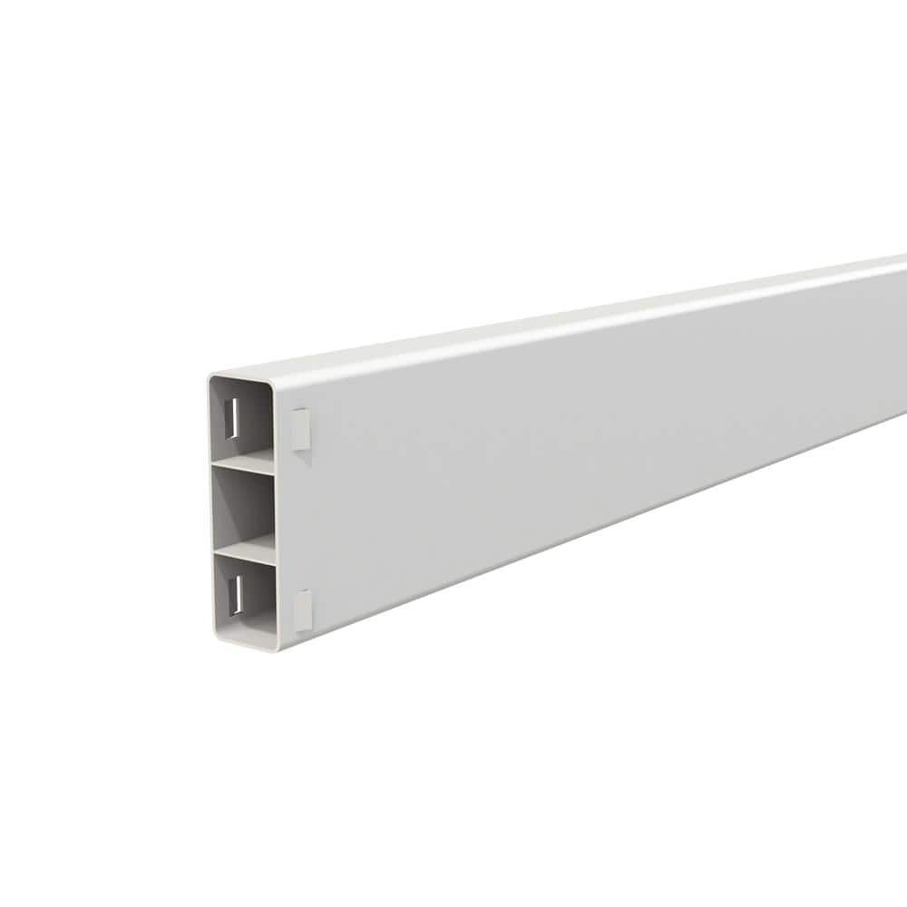 1-1/2 x 5-1/2 x 8 ft Vinyl Ranch Fence Rail for Durable Outdoor Use