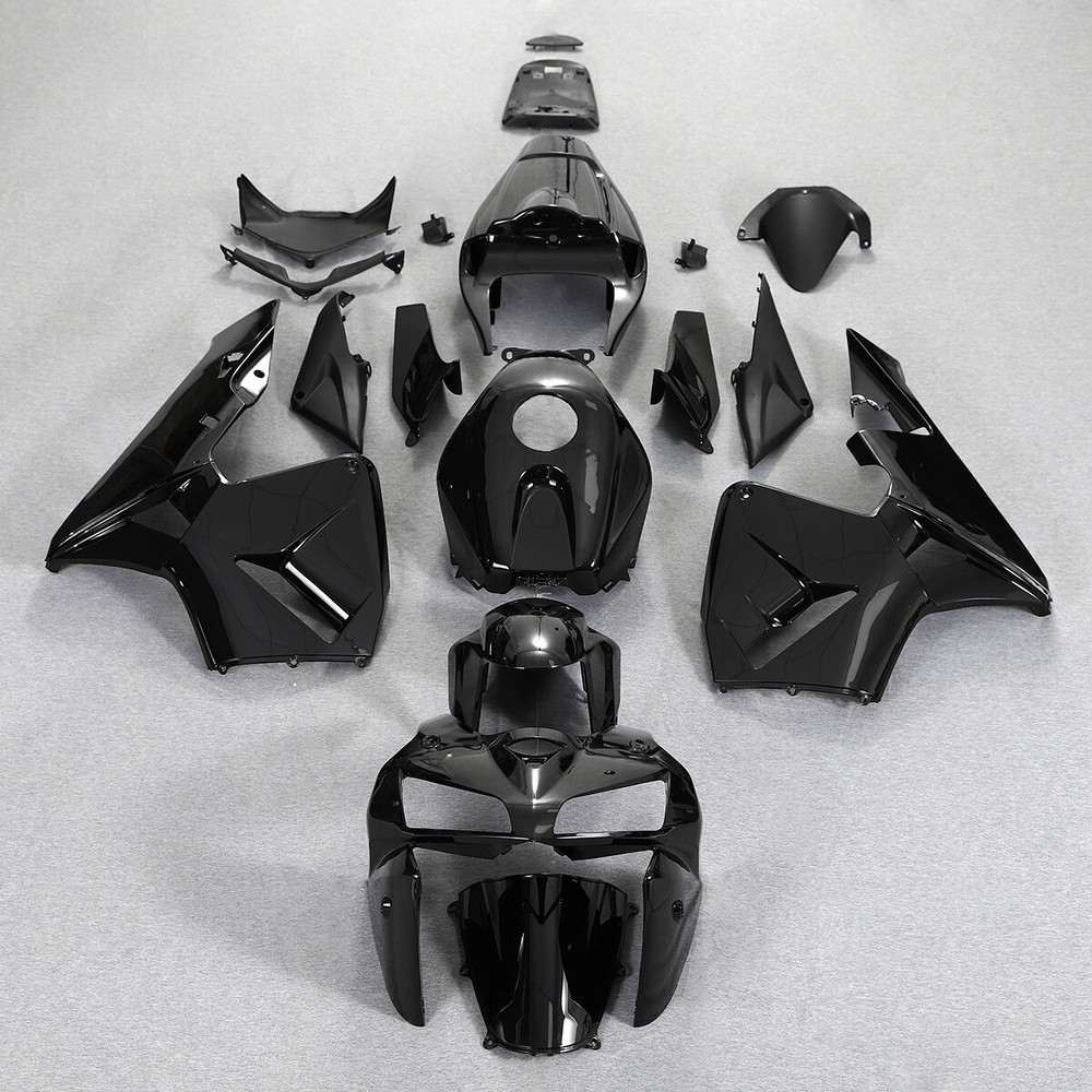 Glossy Vivid Black Fairing Body Kit Bodywork For Honda CBR600RR 2005-2006 F5 US