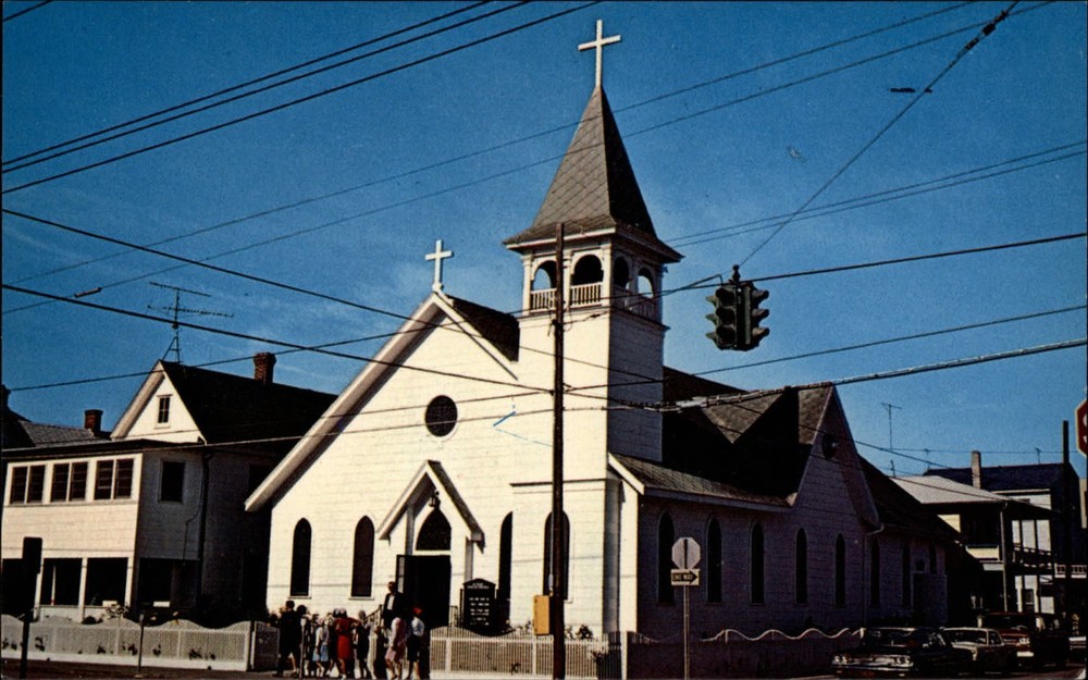 Maryland Ocean City St Mary's Star-of-the-Sea Church ~ postcard sku539