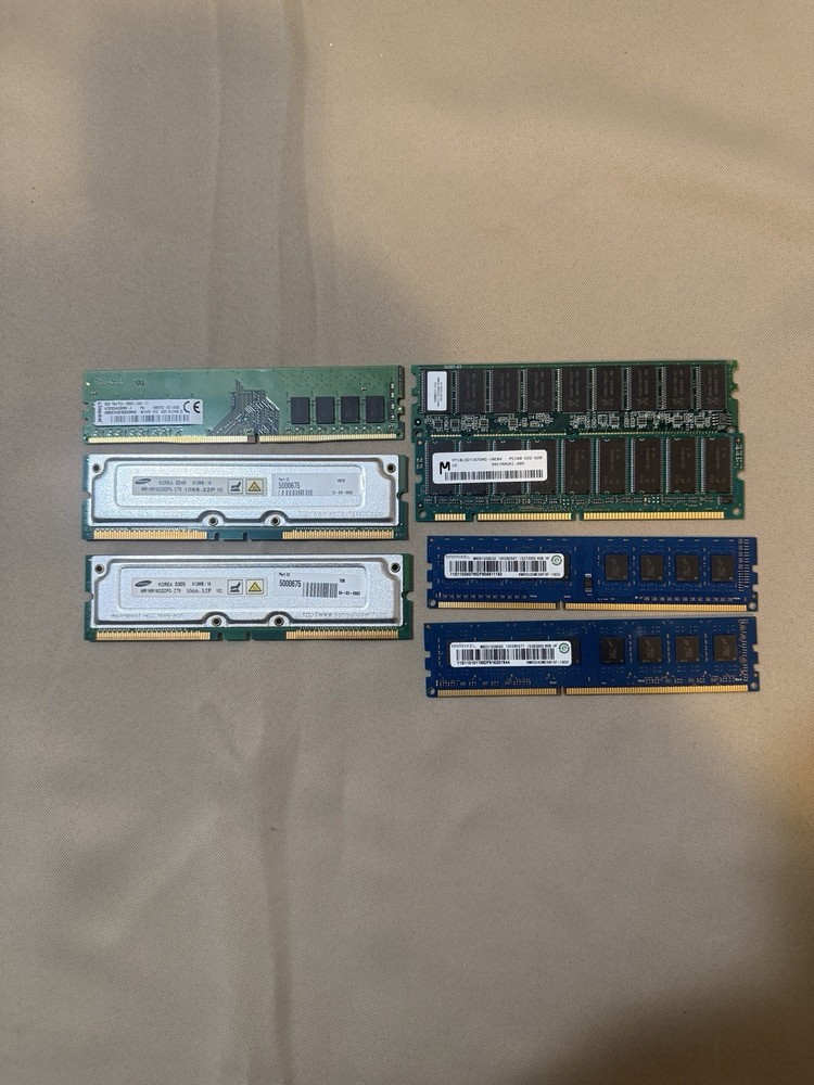 Mixed Desktop RAM Lot DDR4 DDR3 DDR2 RDRAM Untested