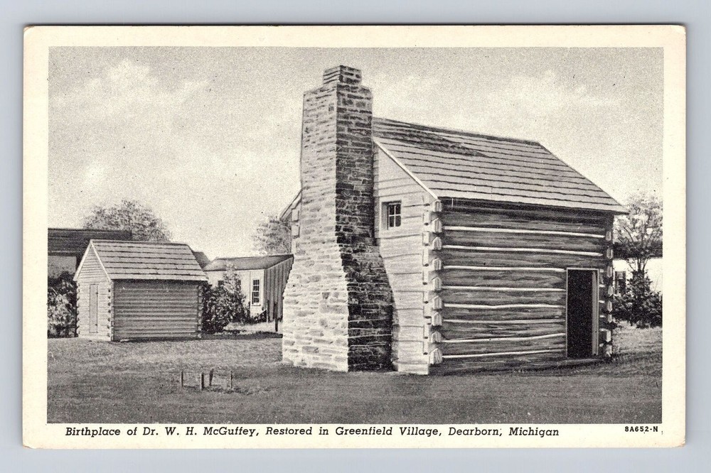 Dearborn MI-Michigan, Dr WH McGuffey, Greenfield Village, Vintage Postcard