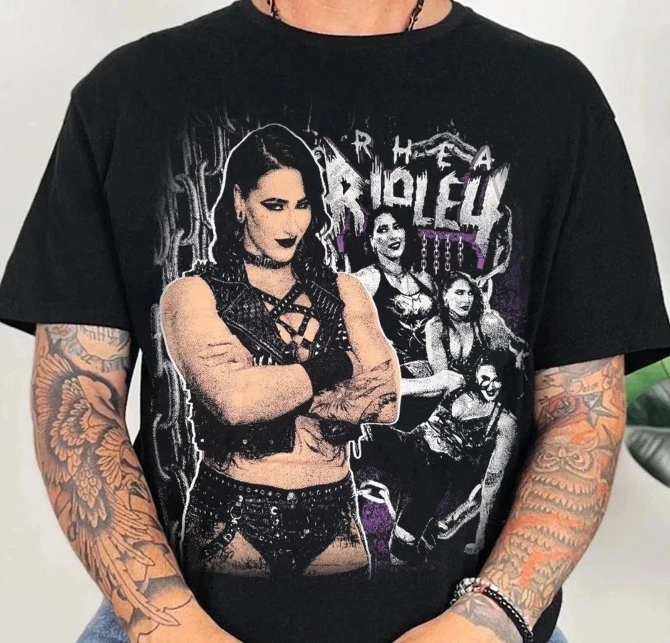 Rhea Ripley Grunge Multicolor T-Shirt, Fan Gift