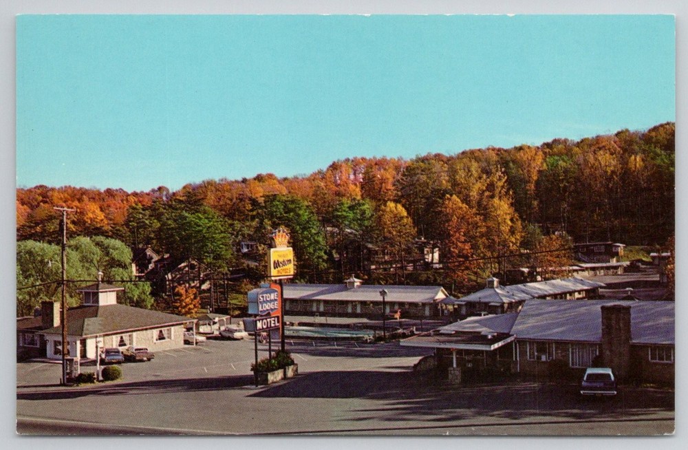 Stone Lodge Motel Best Western Huntington WV Chrome Postcard