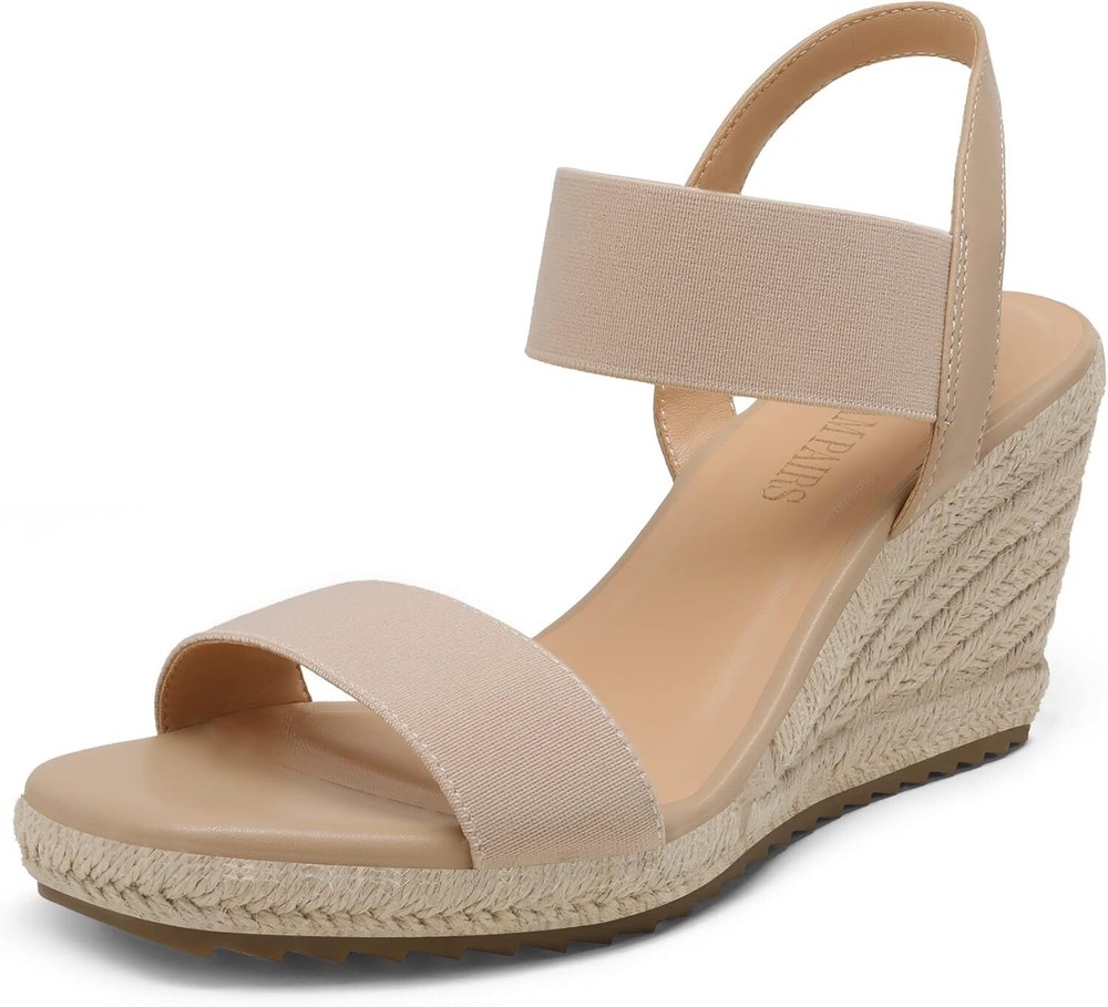 Dream Pairs Women’s Open Toe Espadrille Platform Slip-On Sandals