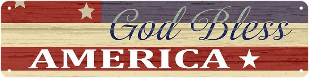God Bless America Sign Vintage Metal Tin Signs Man Cave Decor 07