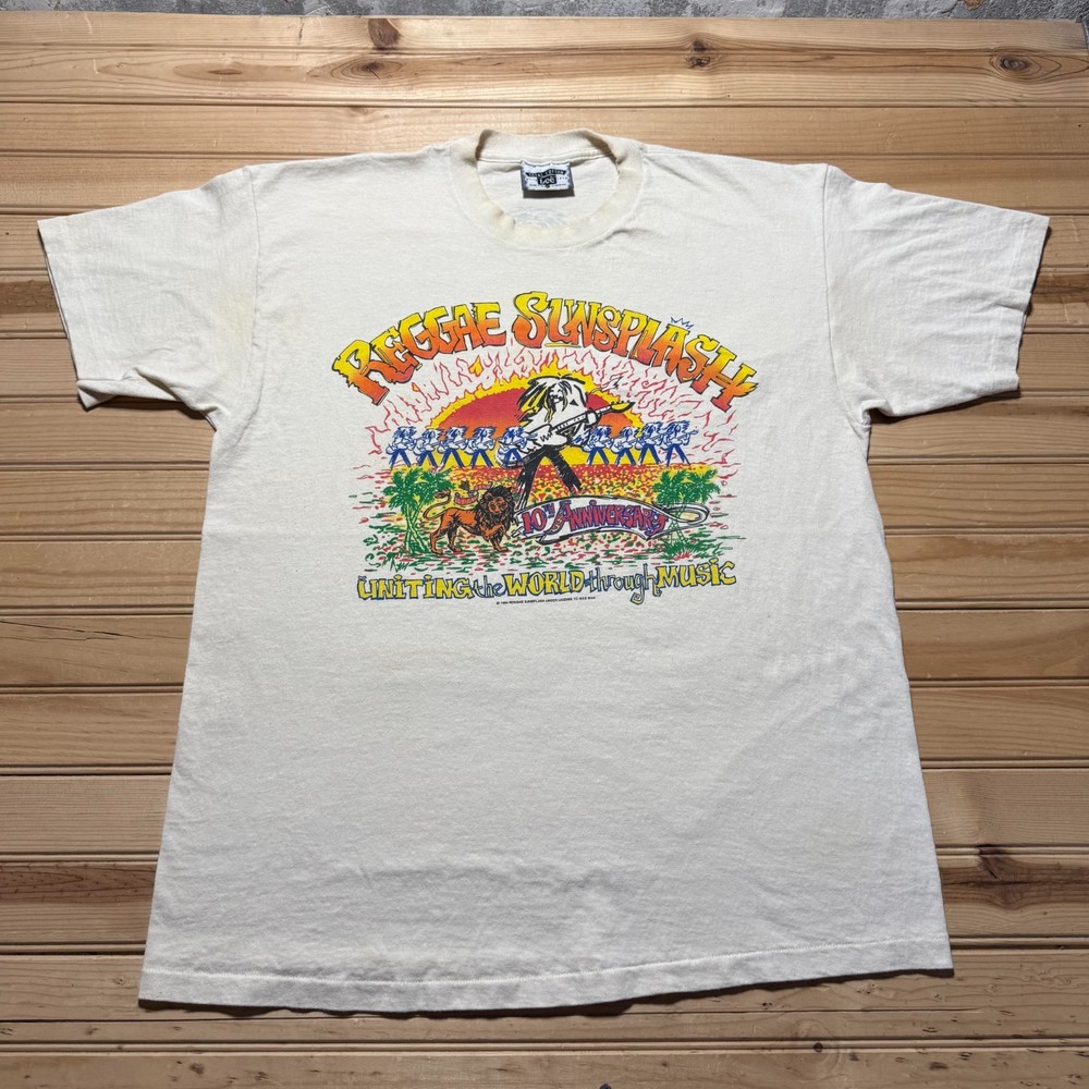 Vintage 1994 Reggae Sunsplash 10th Anniversary World Tour Concert Shirt XL