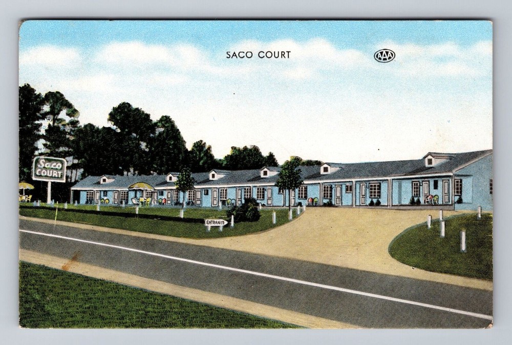 Macon GA-Georgia Saco Court Vintage Postcard