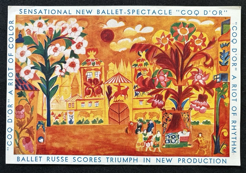BALLET RUSSE Coq d’Or Flyer 1938 San Francisco Opera House Natalia Goncharova