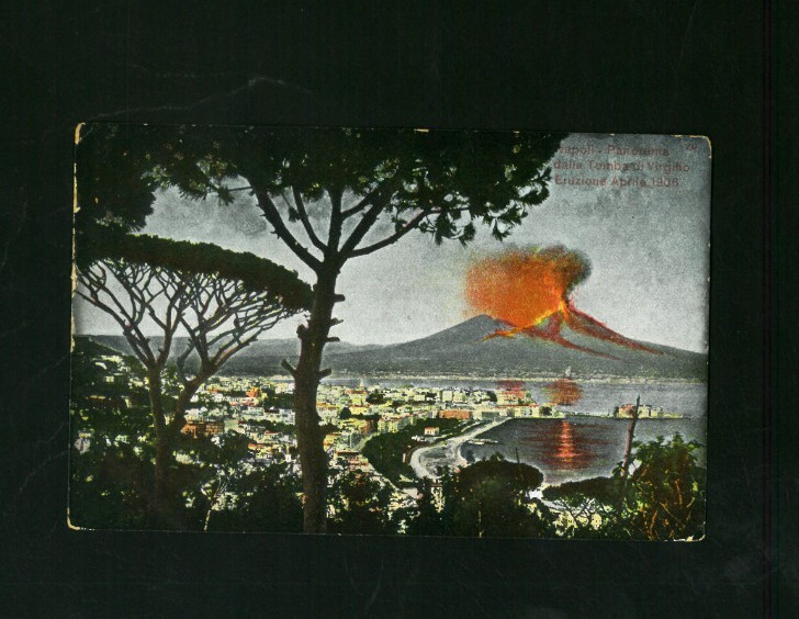 NAPOLI PANORAMA 1907 VULCAN     Postcard   ITALY, 2  scan   (228)