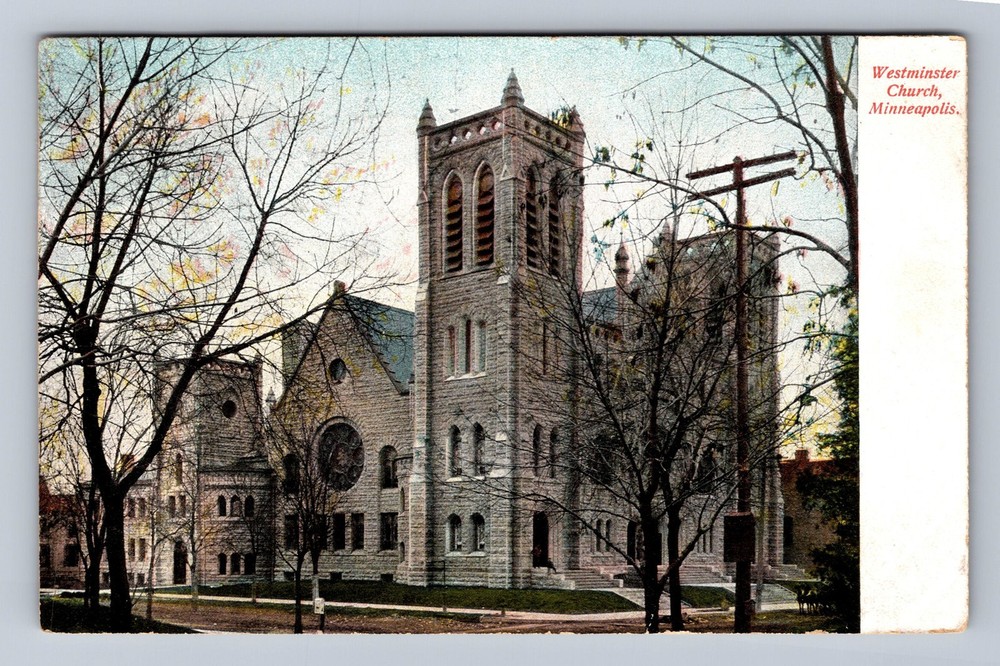 Minneapolis MN-Minnesota Westminster Church Vintage c1915 Postcard