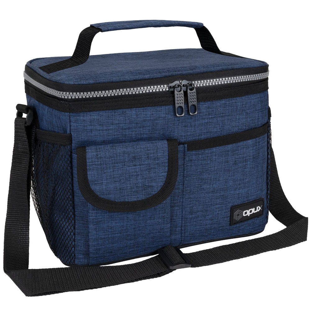 Insulated Lunch Bag for Men Women, Leakproof Heather Navy Lunch Box for Work,...