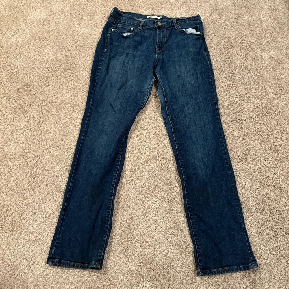 Levi 505 Jeans Women's Size 29 Straight Leg Stretch Blue  Mid Rise Denim