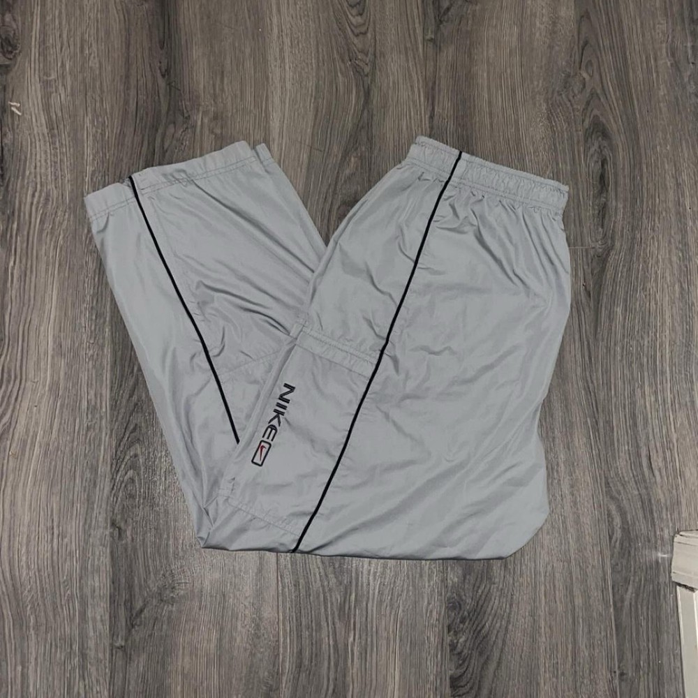 VINTAGE Y2K Grey Nike Track Pants with Amazing Nike Graffic Men's Size XL