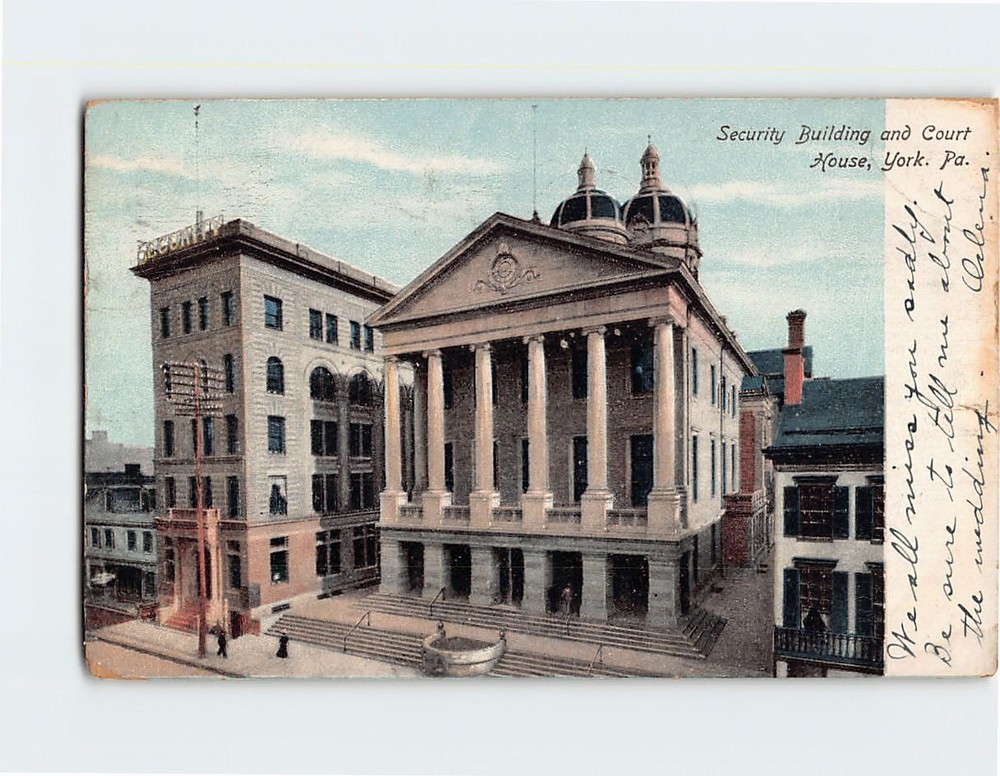 Postcard Security Building & Courthouse York Pennsylvania USA