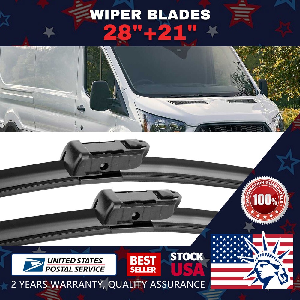 Waterproof 28''+21'' Premium Rubber Bracketless Windshield Wiper Blades /pair