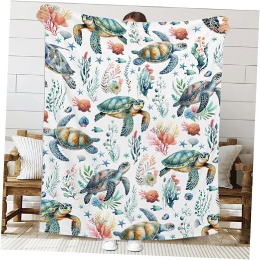 Blanket, Ultra Soft Turtle Throw Blanket for 40