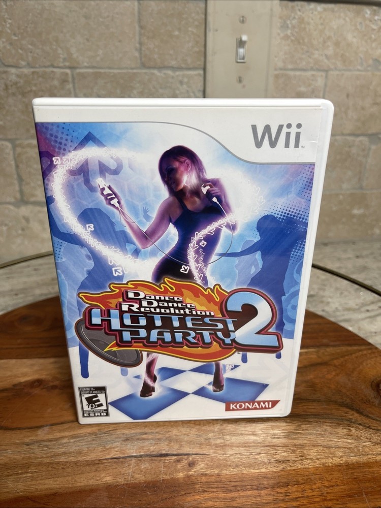 Dance Dance Revolution Hottest Party 2 (Nintendo Wii, 2008) Konami CIB Complete