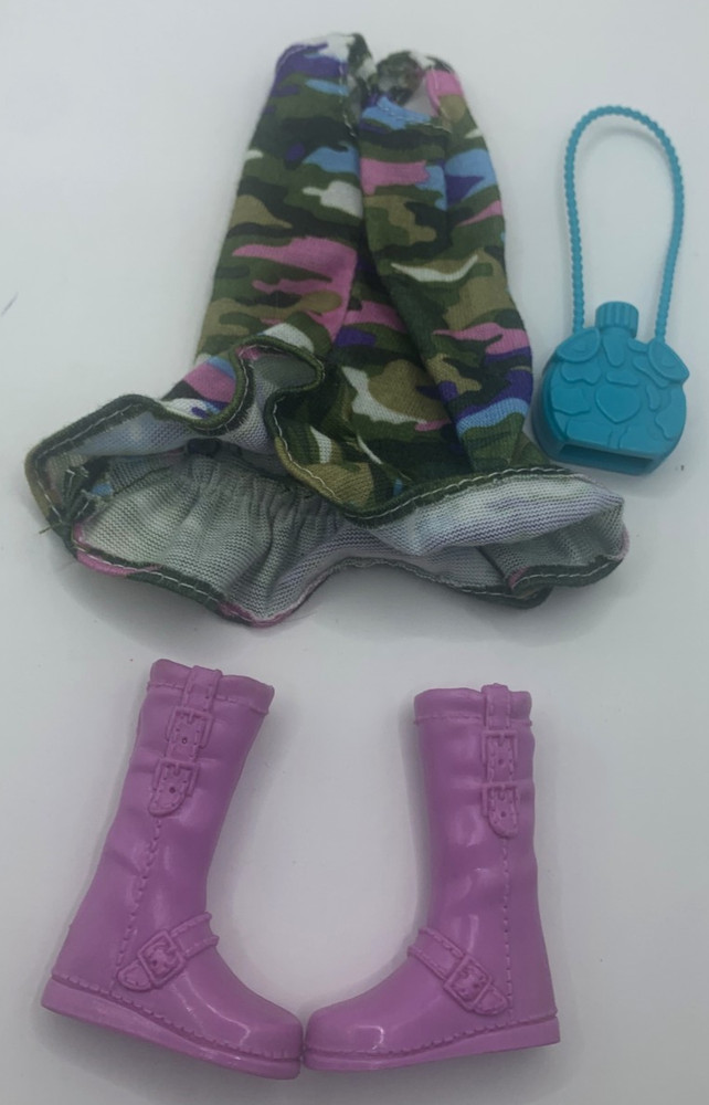 Modern Barbie Doll Fashionistas Outfit Fashions Camouflage Dress Clothes Boots