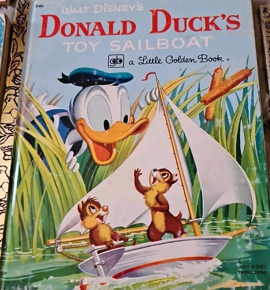 Vintage Little Golden Books Lot of 6 ,  Mickey Mouse, Minnie, Donald...