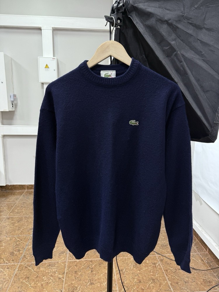 🇫🇷 Vintage 90s Lacoste Wool Sweater Made In France Rare Retro Size M