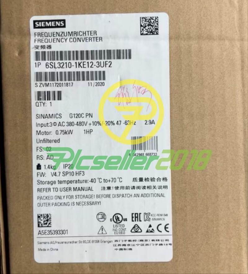 1 PC NEW Siemens Frequency Converter 6SL3210-1KE12-3UF2 UPS or FedEx-