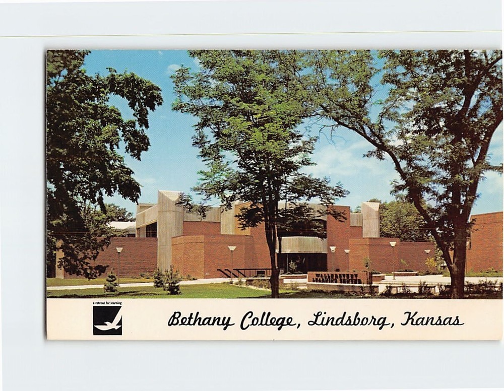 Postcard Bethany College Lindsborg Kansas USA