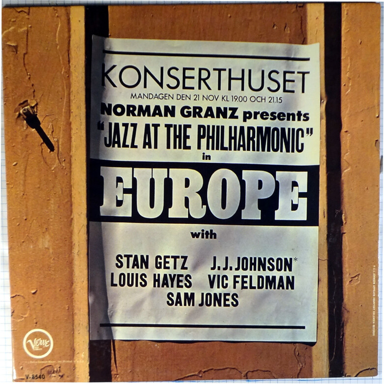 Jatp In Europe, Vol. 2-Verve Mono Lp, Getz Johnson Feldman