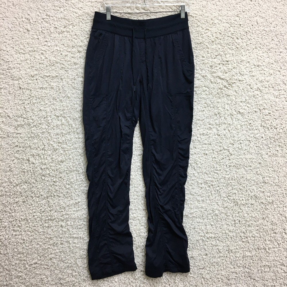 The North Face Womens Medium Navy Blue Joggers with Side Pockets Logo  
